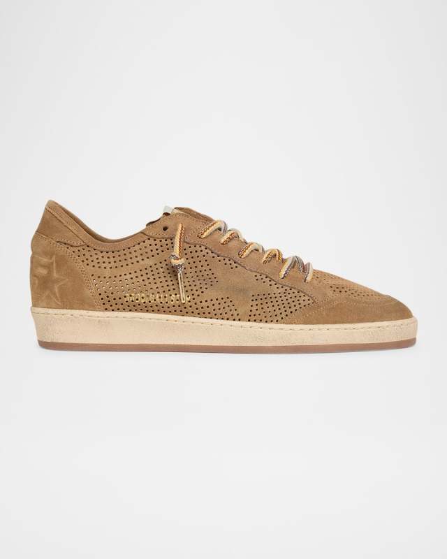 Ballstar Peforated Suede Low-Top Sneakers